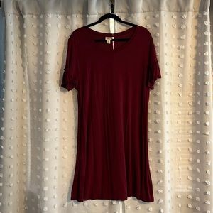 Mossimo Red  T-Shirt Dress in XXL. Never Worn.